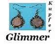 handgemachte Kupfer Ohrringe mit Glimmer Cabochon