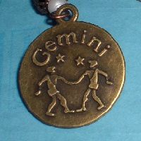 Kupfer Lesezeichen Zwillinge