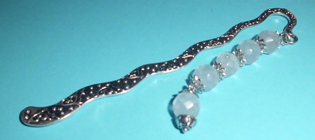 4+1 weisse facettierte Cateyes